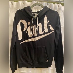 PINK VICTORIAS SECRET ZIP UP HOODIE EUC